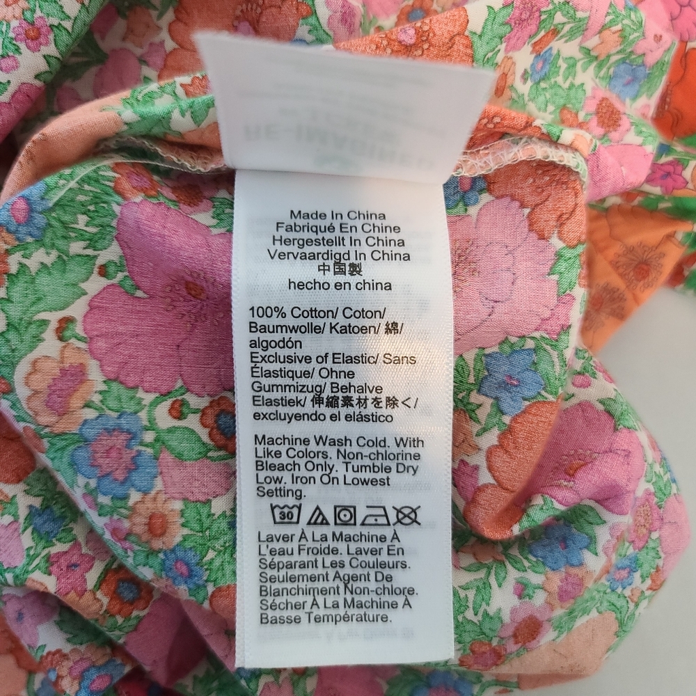 J.Crew Liberty Fabric Floral Smocked Puff-sleeve Top In Meadow Song Size Small - Picture 7 of 10